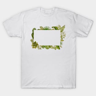 watercolor foliage frame T-Shirt